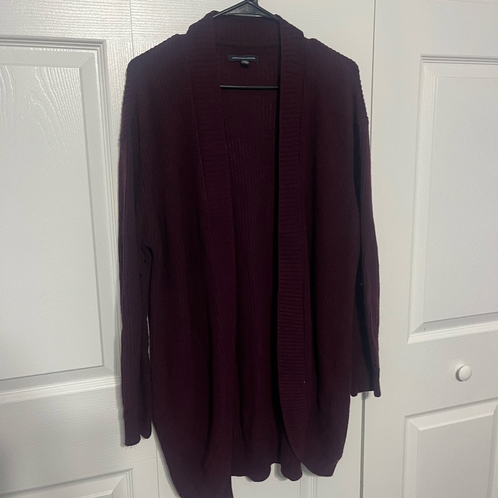 American Eagle Outfitters Deep Burgundy Cardigan
